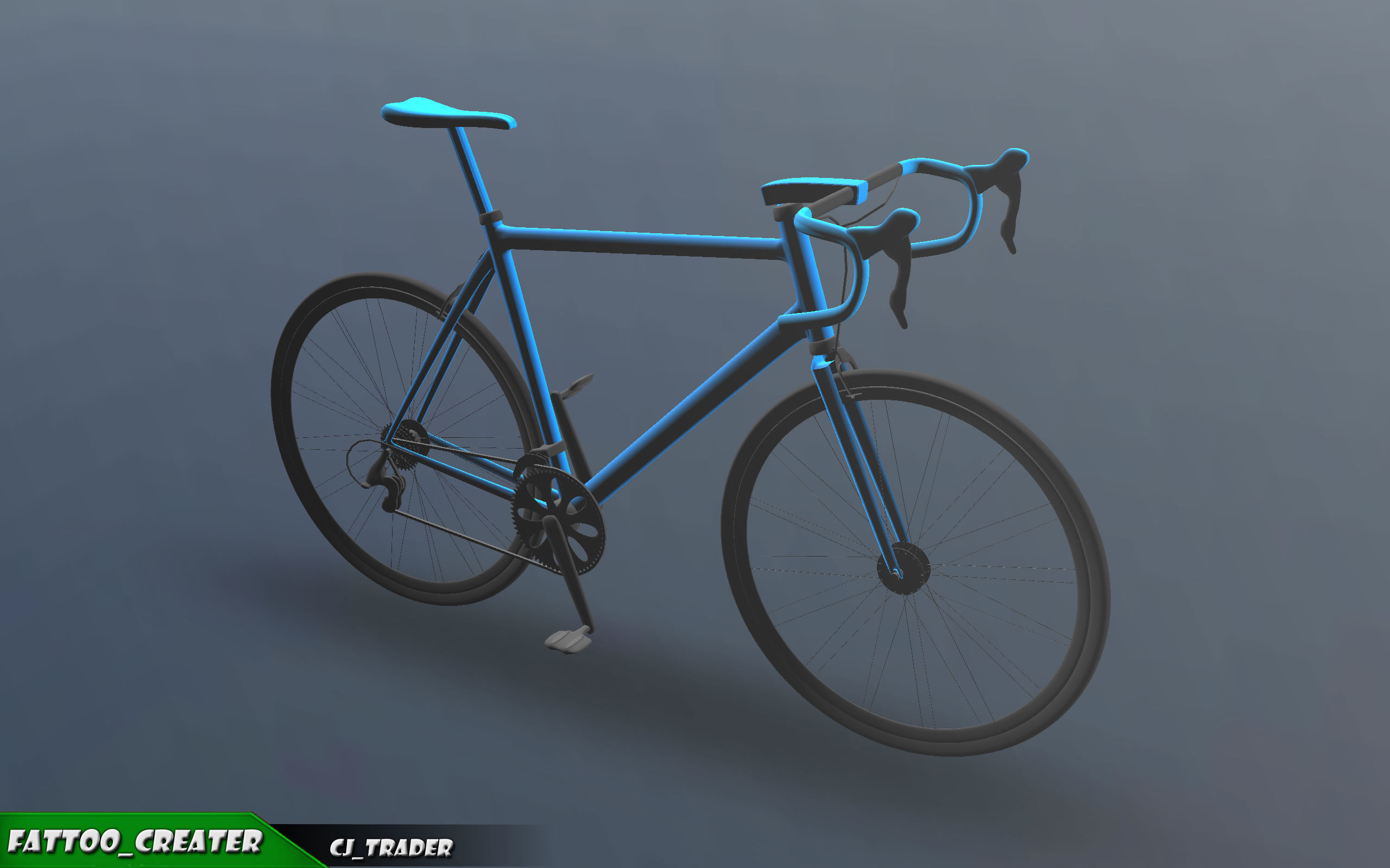 Low-poly Bicycle Collection Pack 3D Model Low-poly 3D model_3