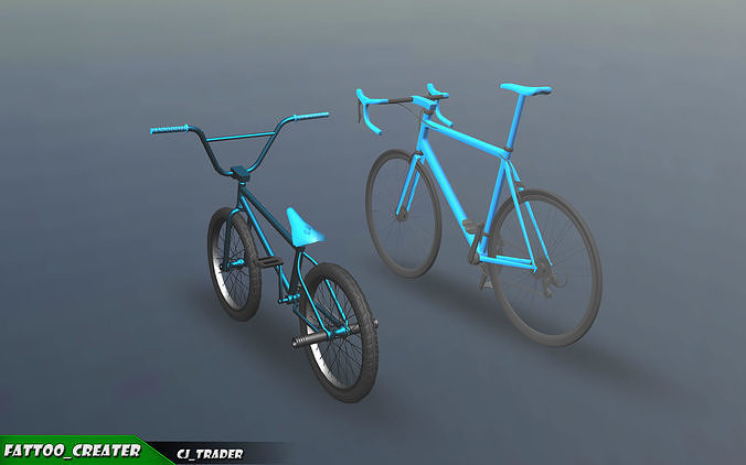Low-poly Bicycle Collection Pack 3D Model Low-poly 3D model