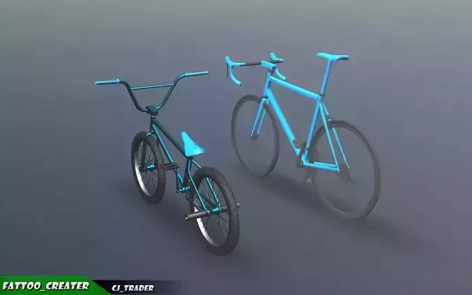 Low-poly Bicycle Collection Pack 3D Model Low-poly 3D model