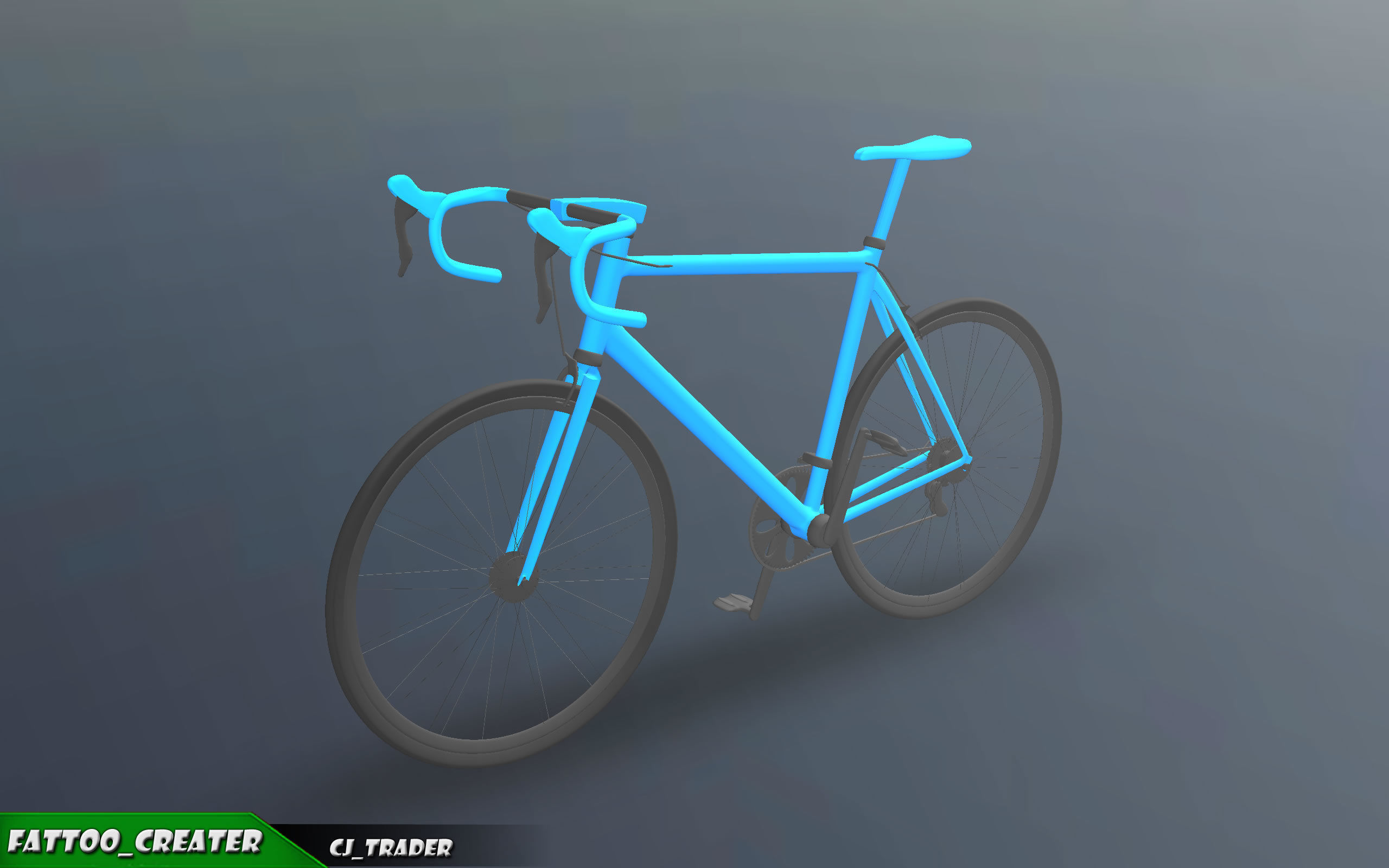 Low-poly Bicycle Collection Pack 3D Model Low-poly 3D model_10