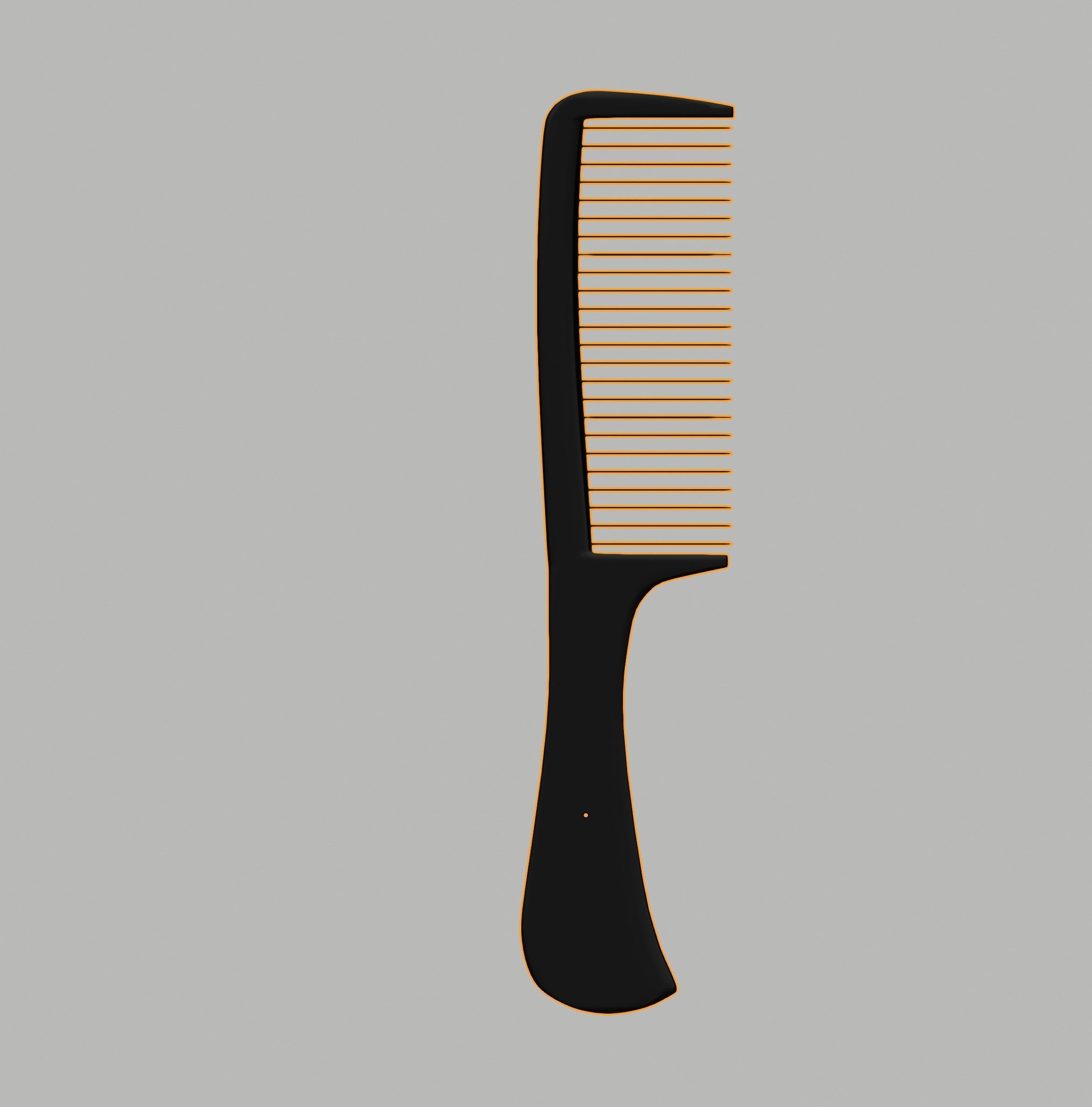 Comb Low Poly 3D model_8