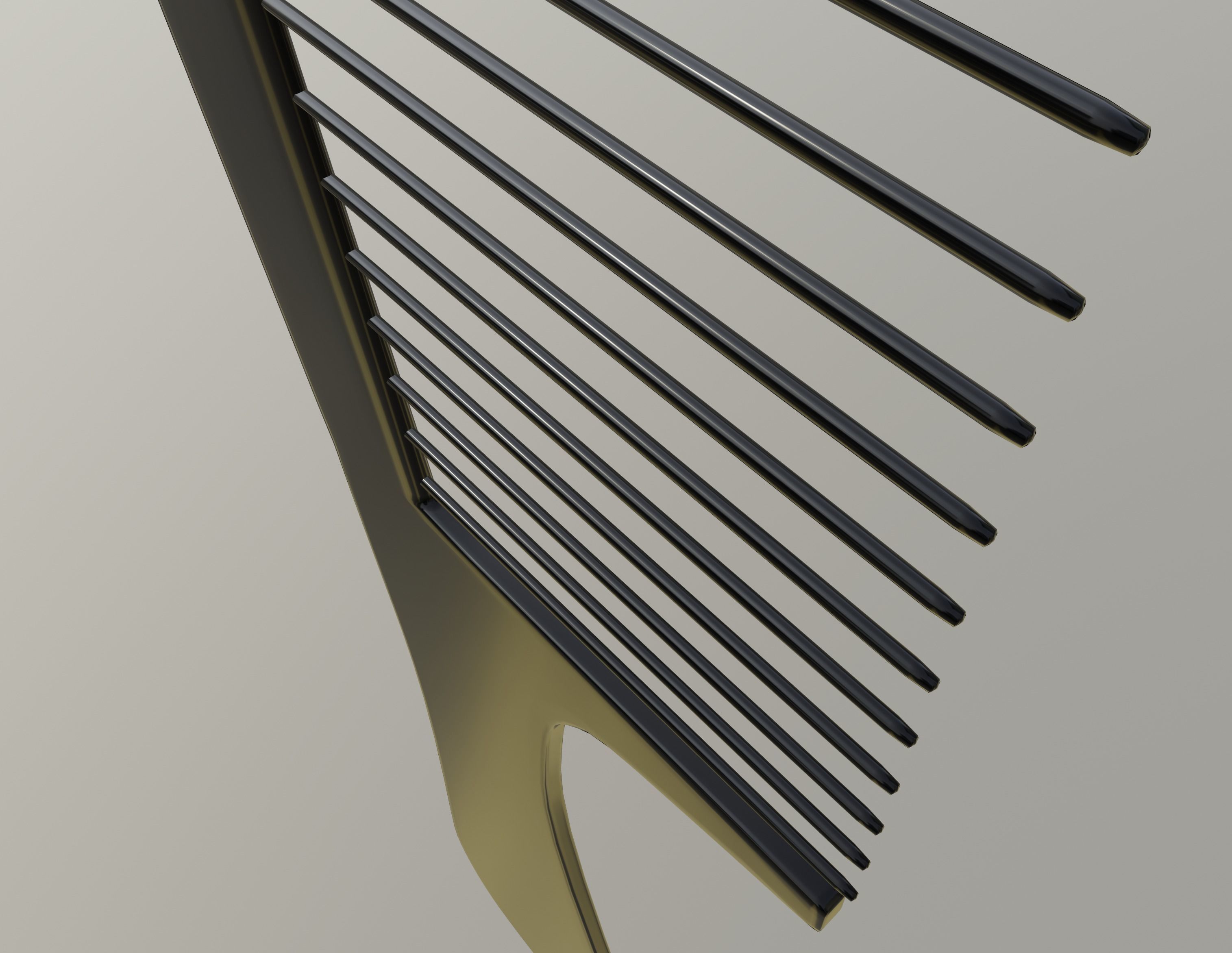 Comb Low Poly 3D model_9