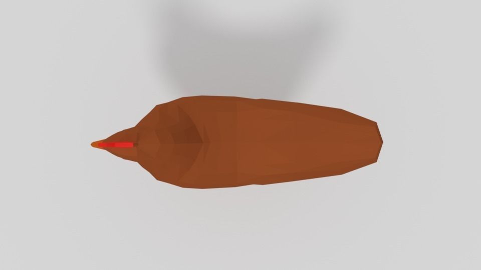 Low Poly Cartoon Chicken Low-poly 3D model_7