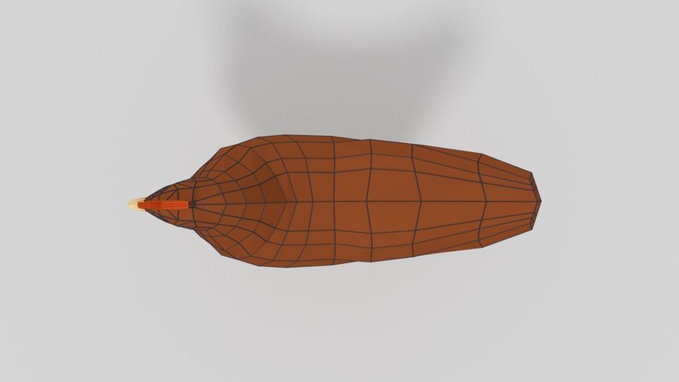 Low Poly Cartoon Chicken Low-poly 3D model_15