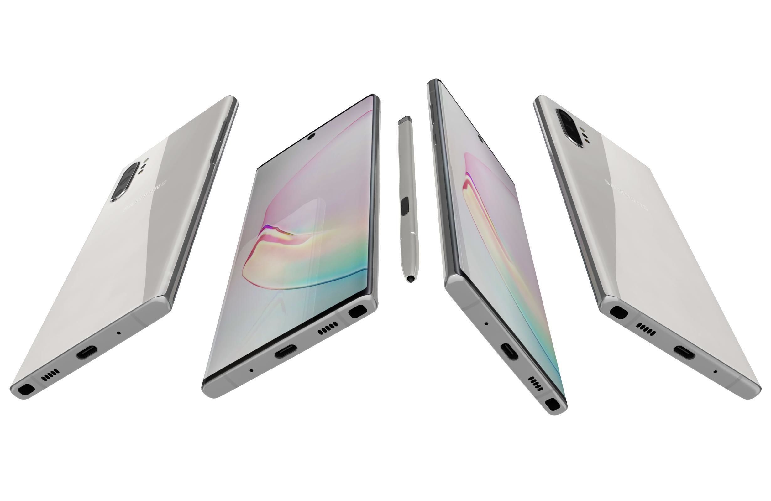 Samsung Galaxy Note 10 Plus Aura White 3D model_3