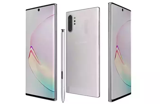 Samsung Galaxy Note 10 Plus Aura White 3D model