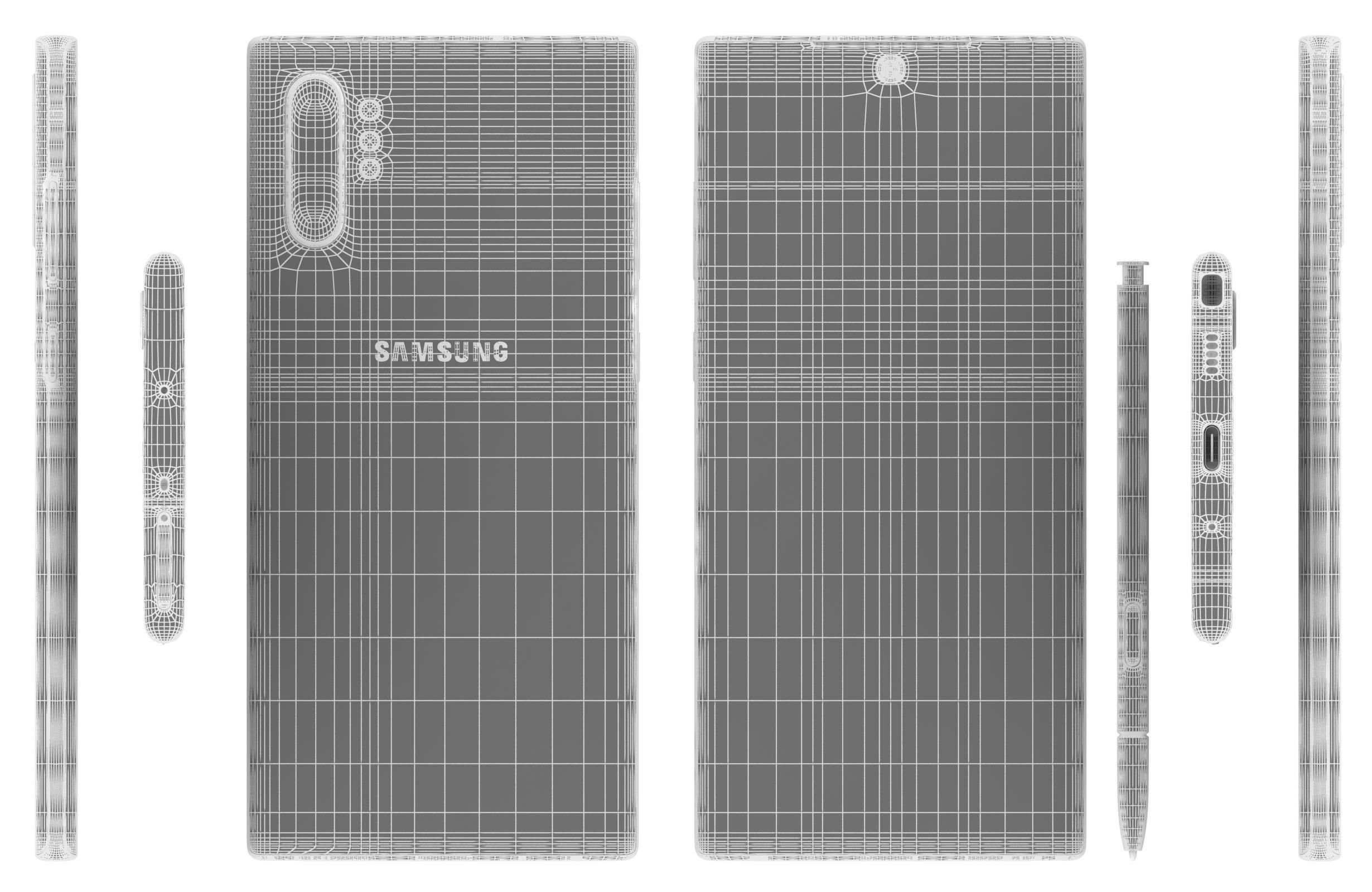 Samsung Galaxy Note 10 Plus Aura White 3D model_15