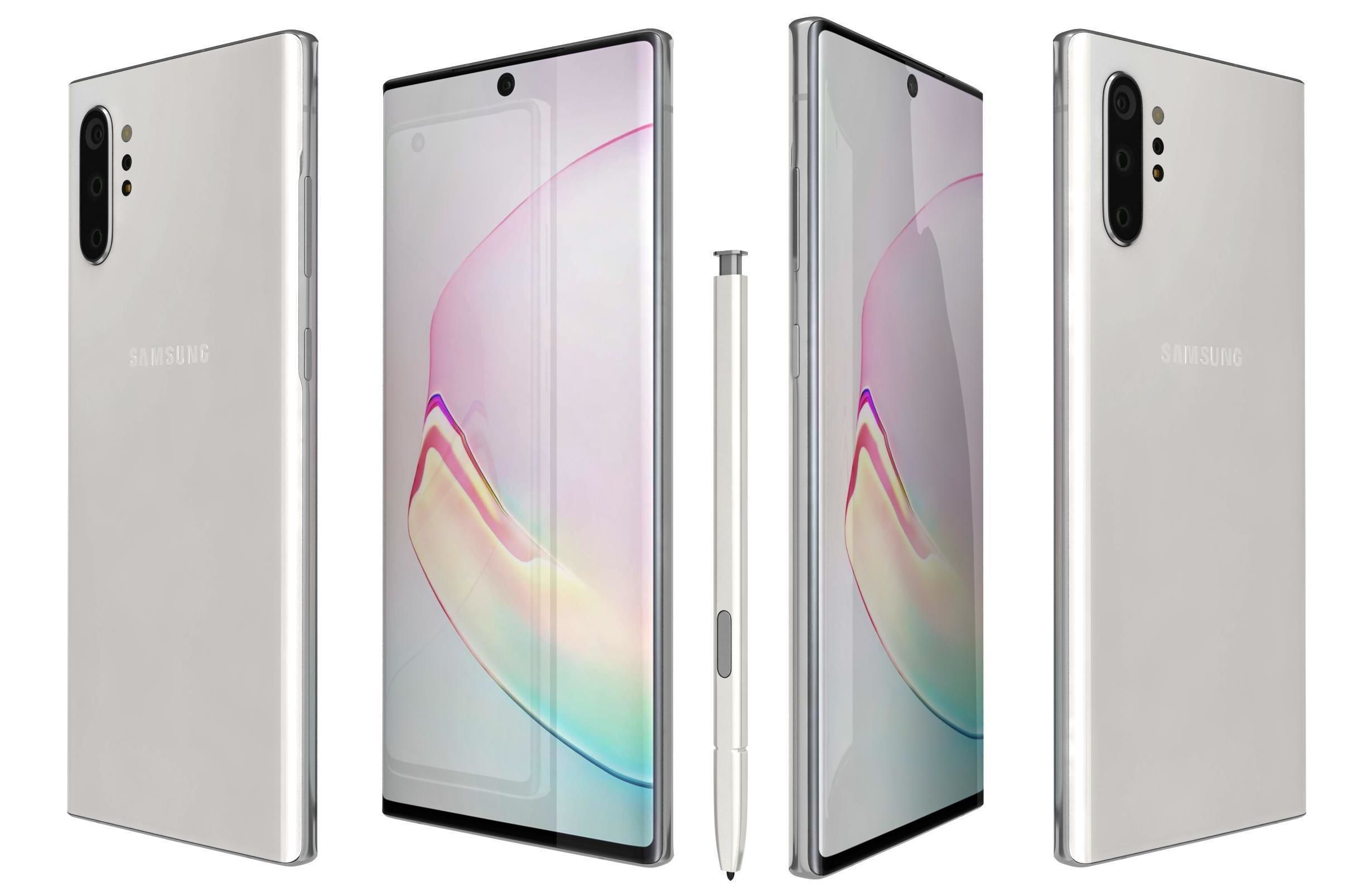 Samsung Galaxy Note 10 Plus Aura White 3D model_1