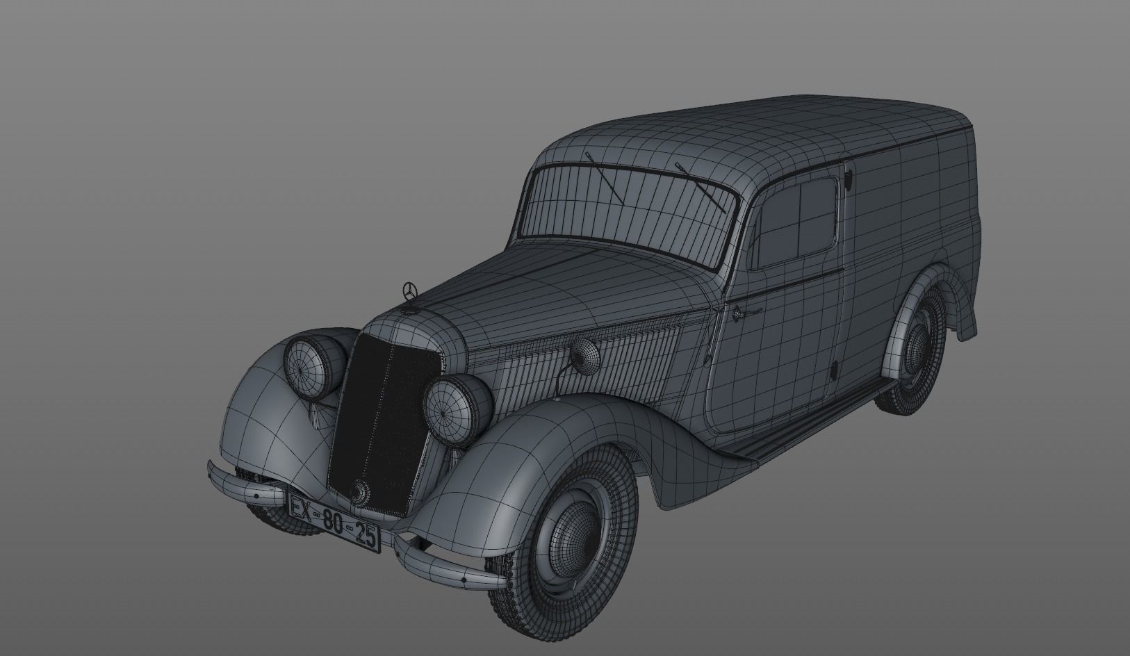 MERCEDES V170 PANEL VAN 1952 3D model_29