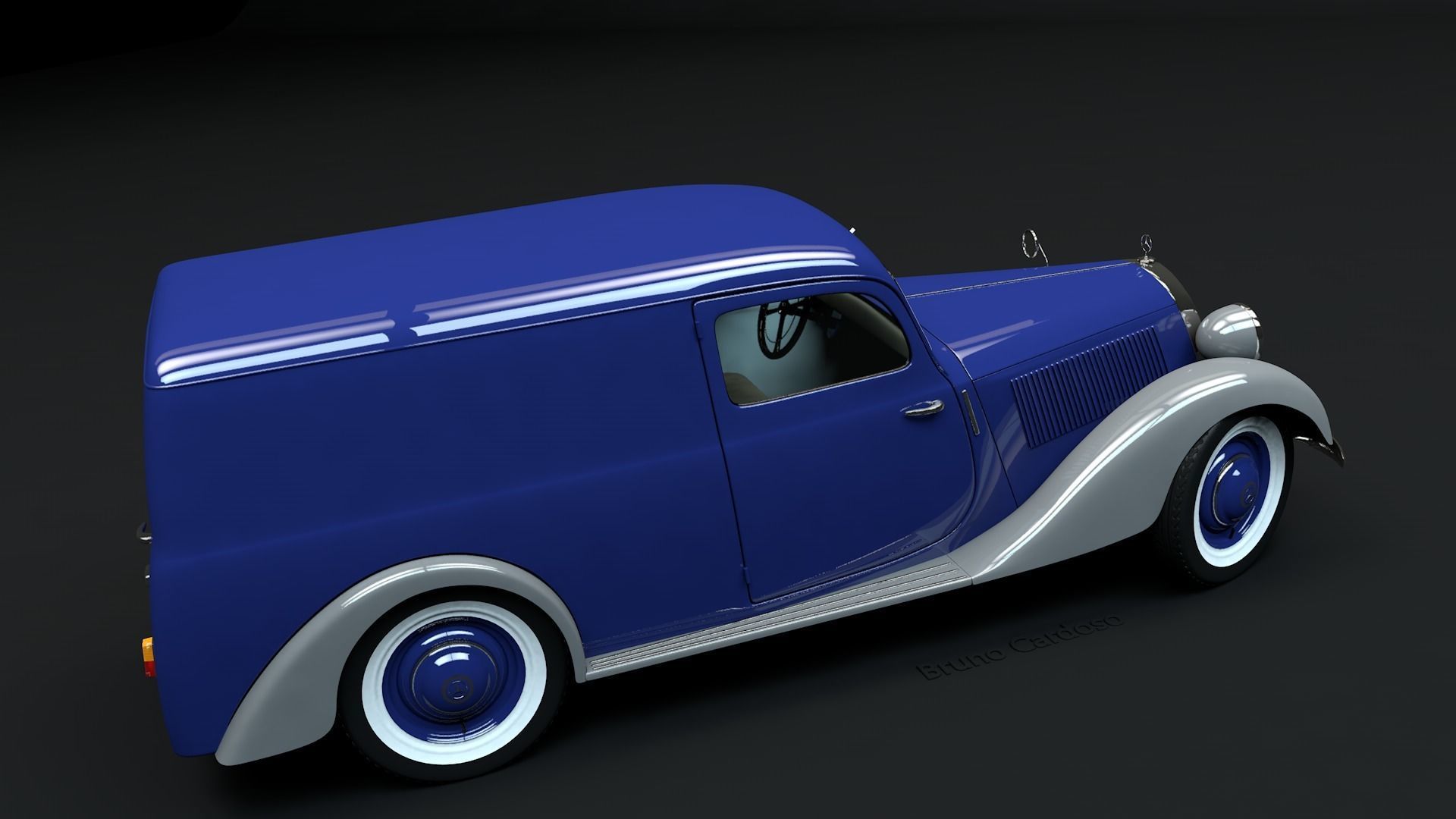 MERCEDES V170 PANEL VAN 1952 3D model_27