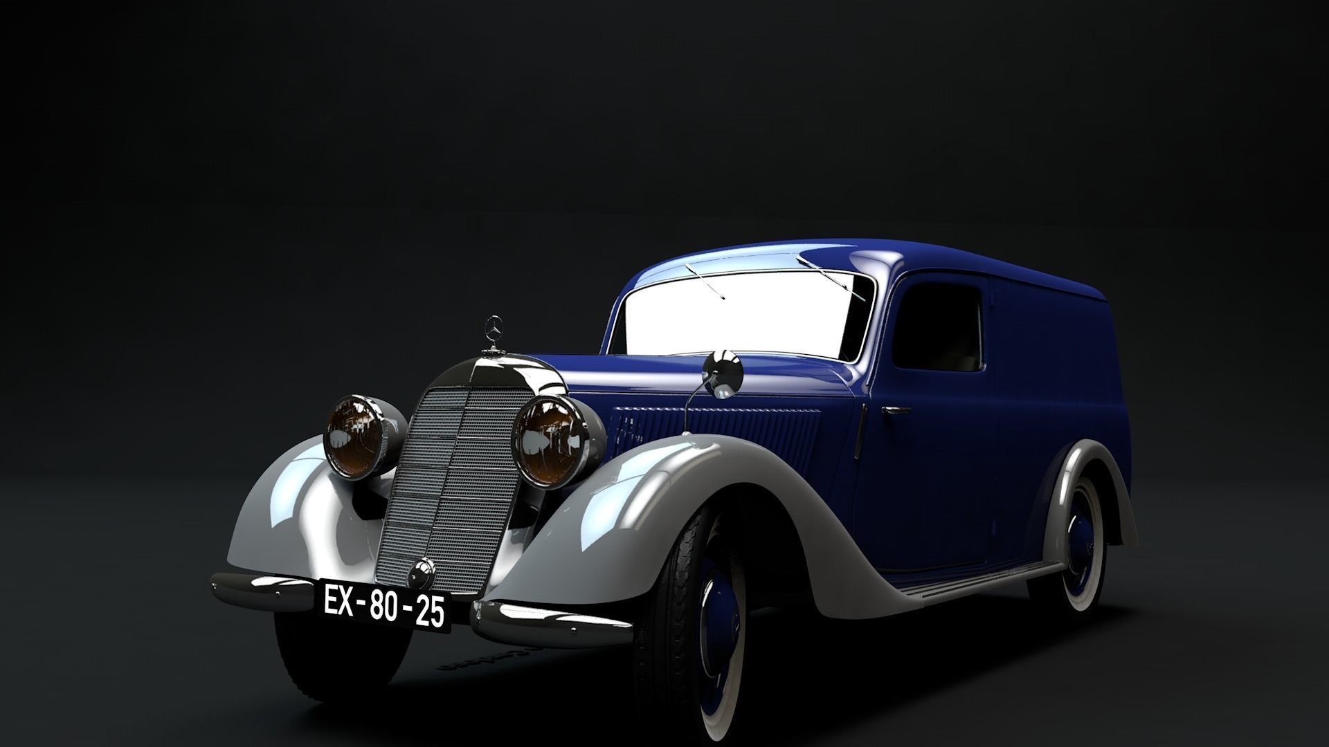 MERCEDES V170 PANEL VAN 1952 3D model_20