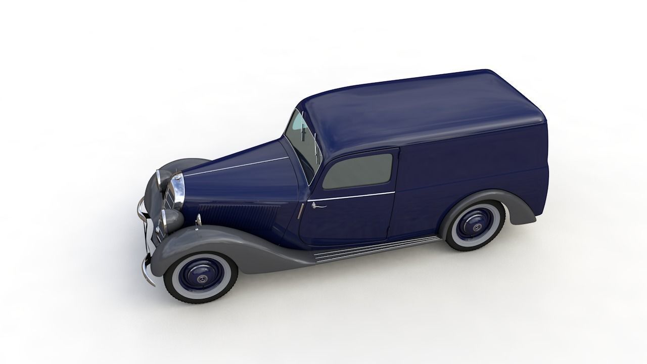 MERCEDES V170 PANEL VAN 1952 3D model_9