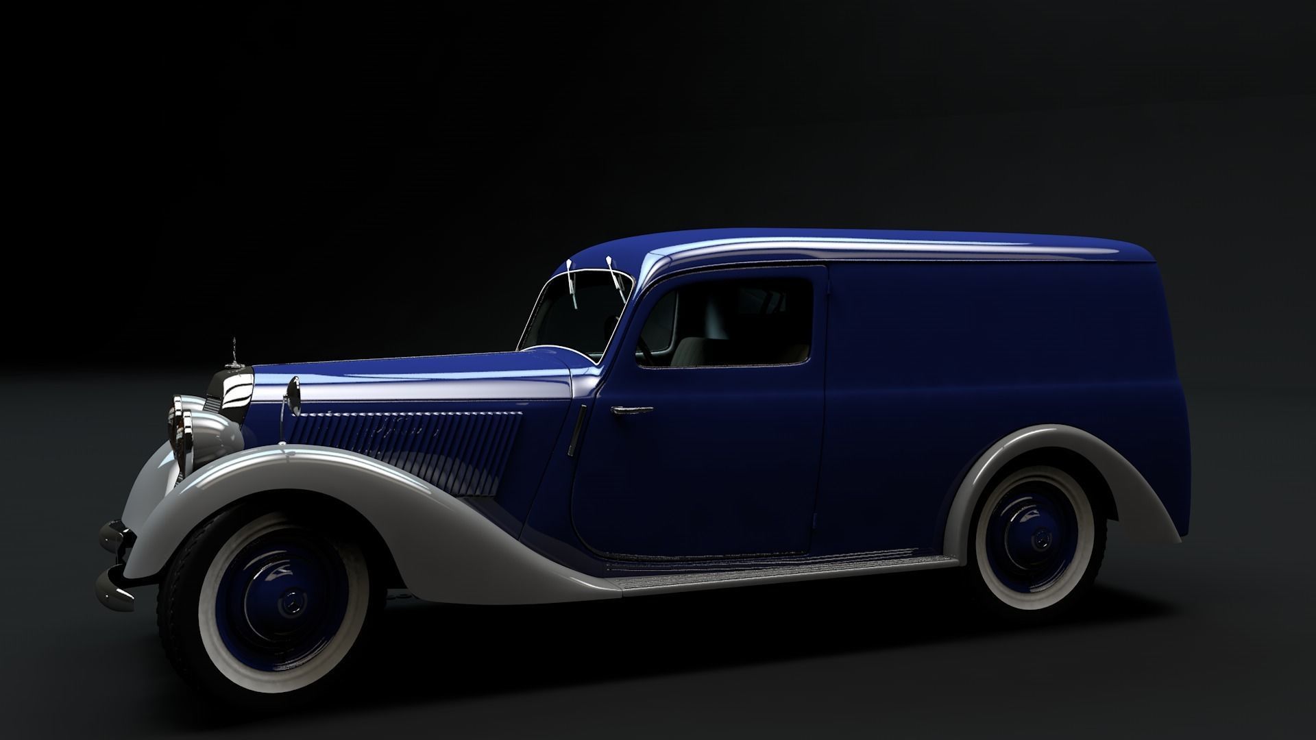 MERCEDES V170 PANEL VAN 1952 3D model_23