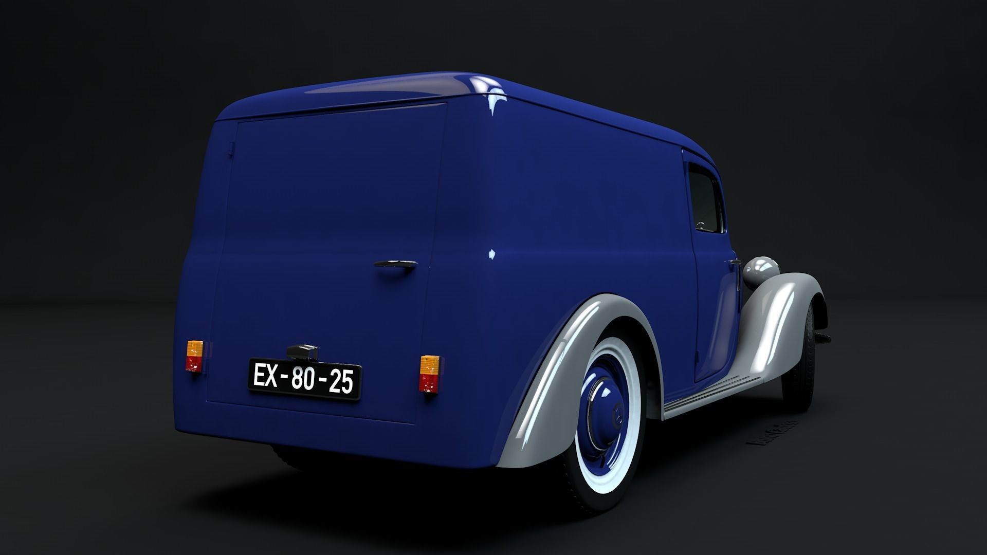 MERCEDES V170 PANEL VAN 1952 3D model_24