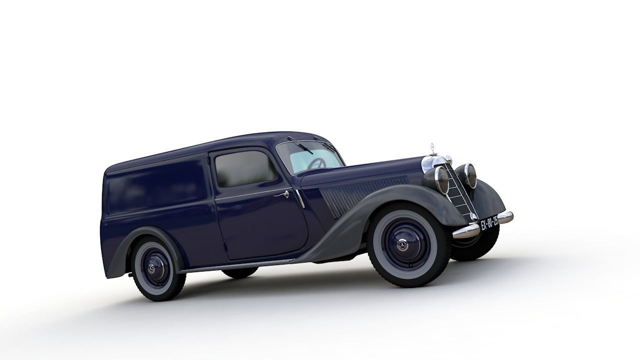 MERCEDES V170 PANEL VAN 1952 3D model_8