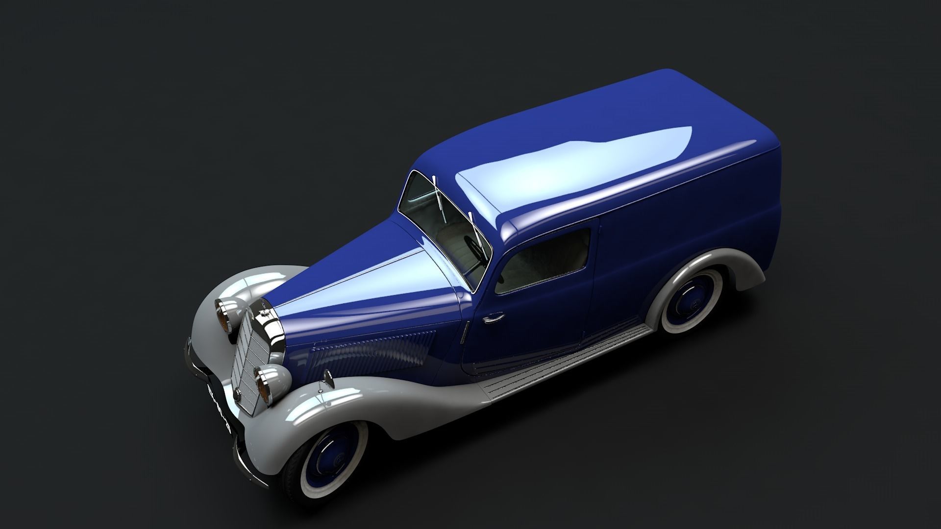 MERCEDES V170 PANEL VAN 1952 3D model_25