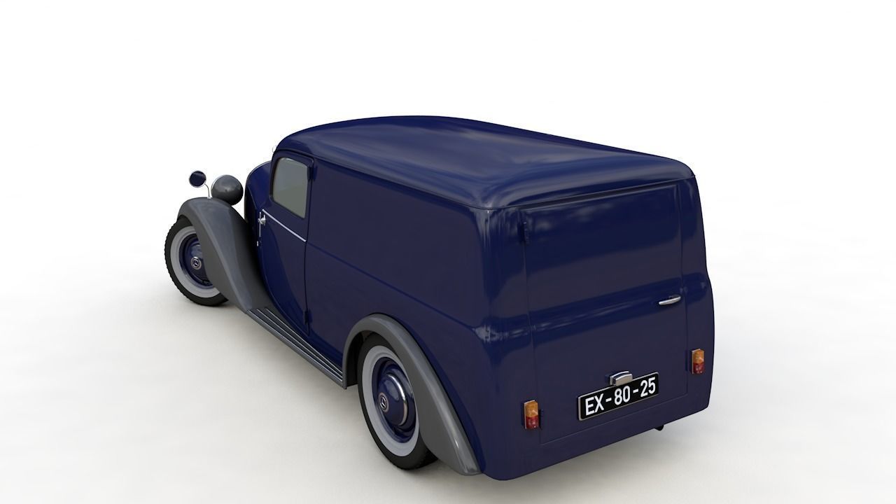 MERCEDES V170 PANEL VAN 1952 3D model_5