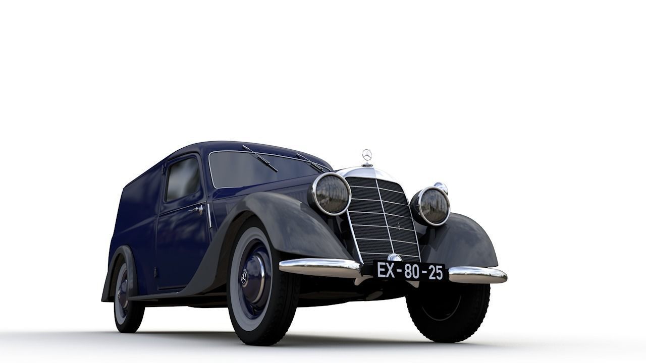 MERCEDES V170 PANEL VAN 1952 3D model_6