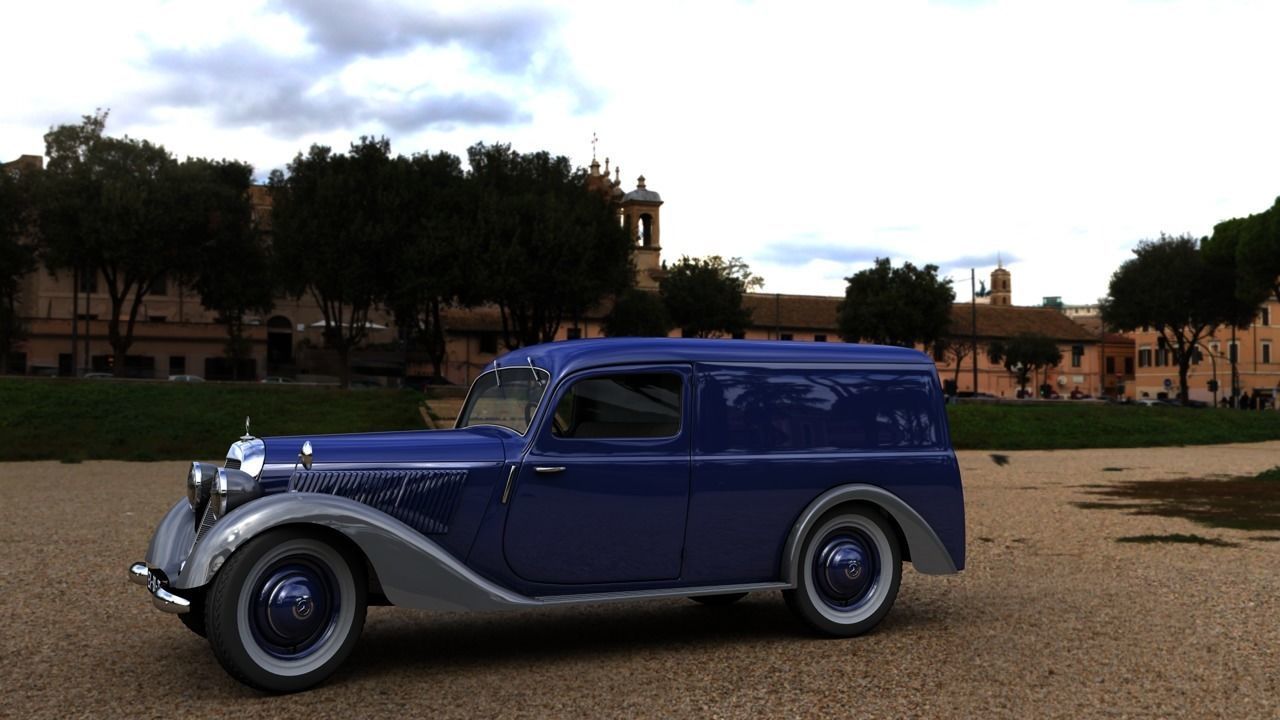 MERCEDES V170 PANEL VAN 1952 3D model_15