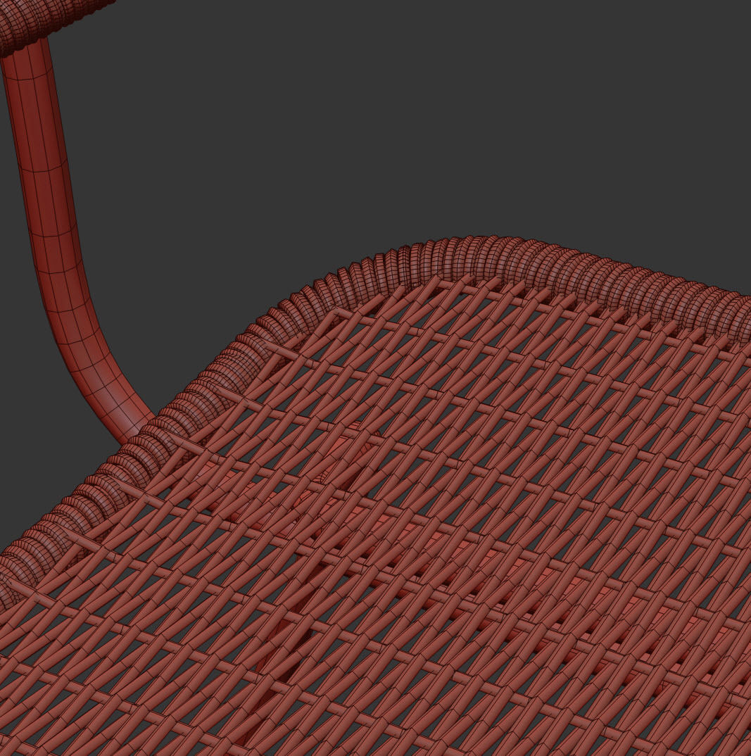 Article Latta beach Sand Dinning table with Rumi chair 3D model_10