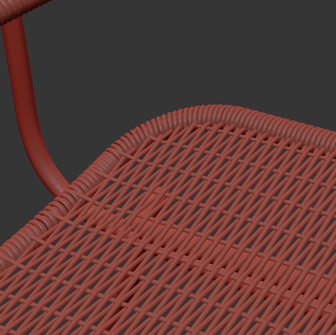 Article Latta beach Sand Dinning table with Rumi chair 3D model_4