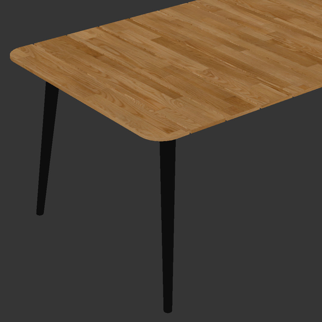 Article Latta beach Sand Dinning table with Rumi chair 3D model_5