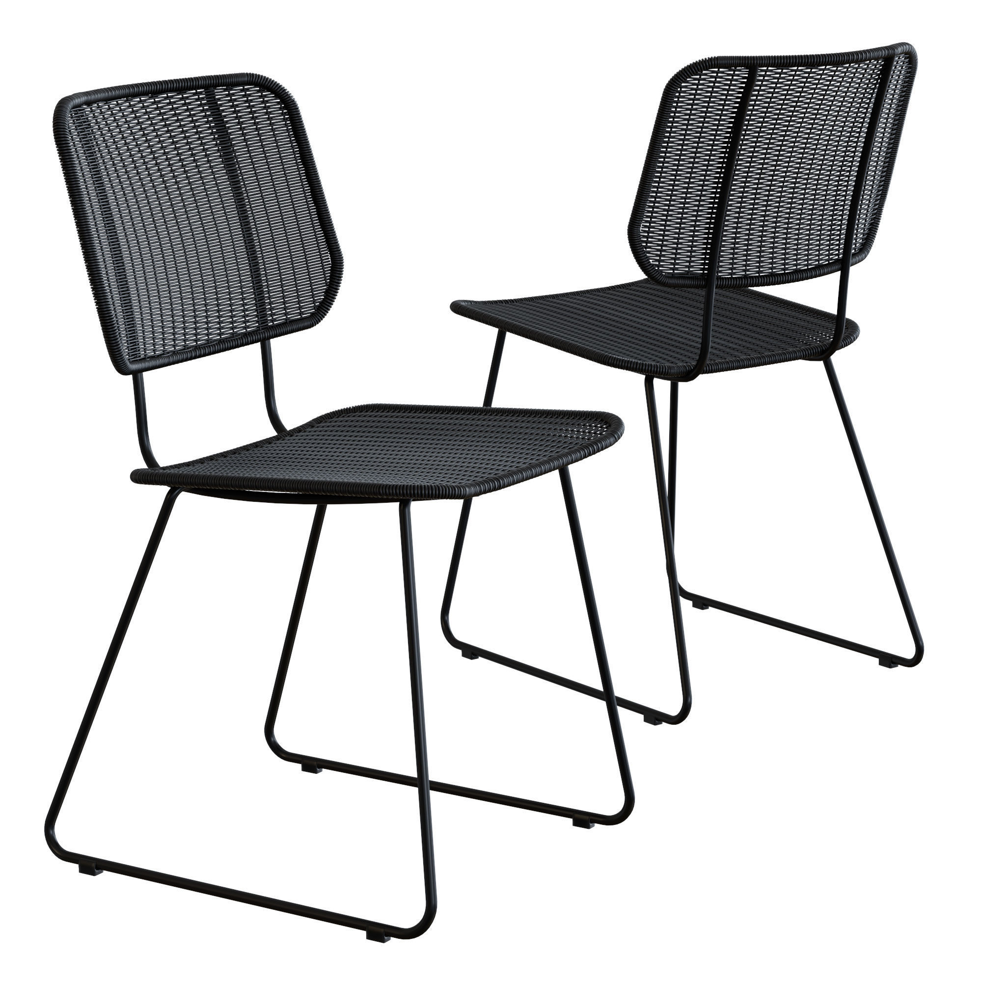 Article Latta beach Sand Dinning table with Rumi chair 3D model_1