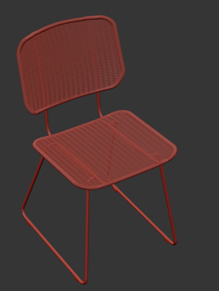 Article Latta beach Sand Dinning table with Rumi chair 3D model_7