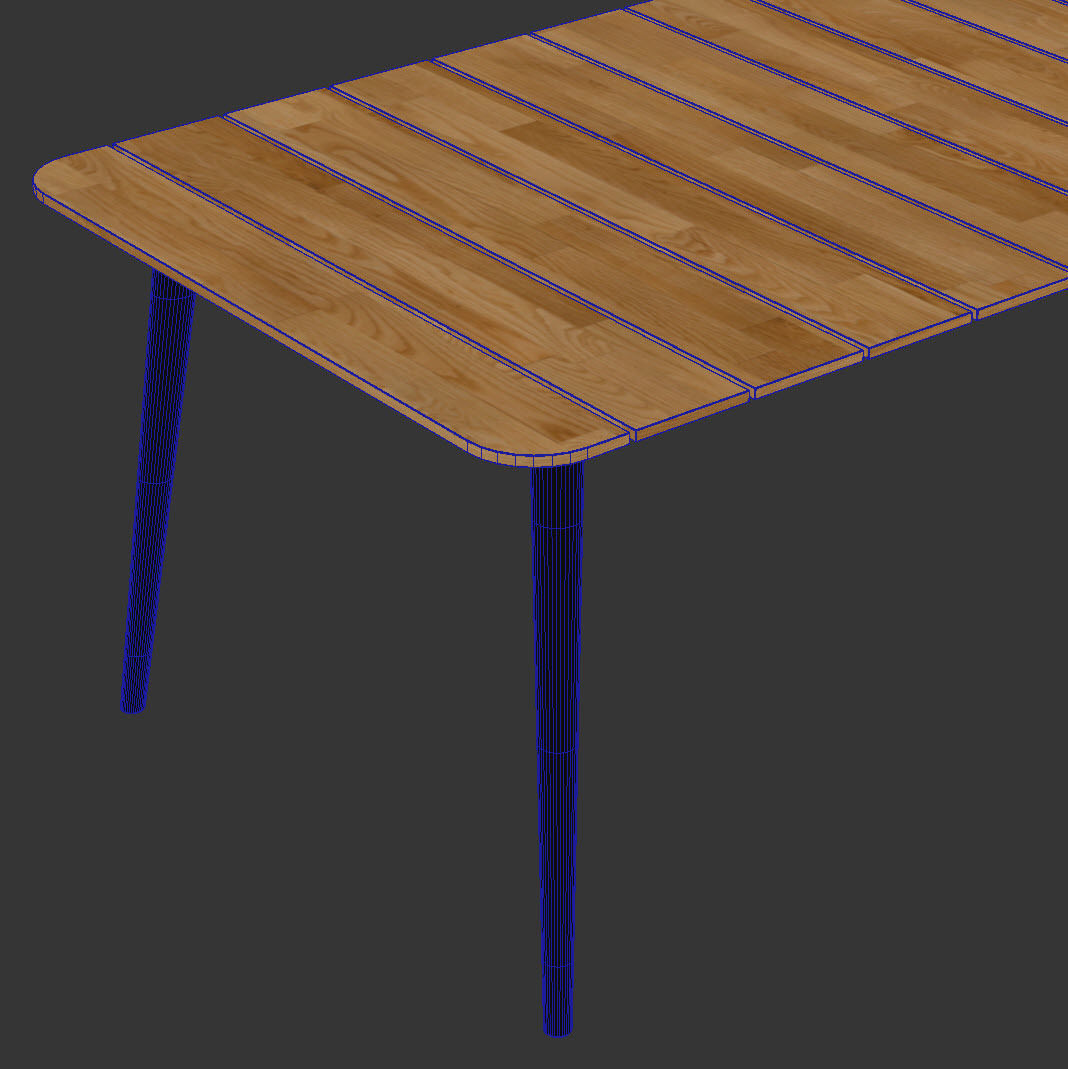 Article Latta beach Sand Dinning table with Rumi chair 3D model_22