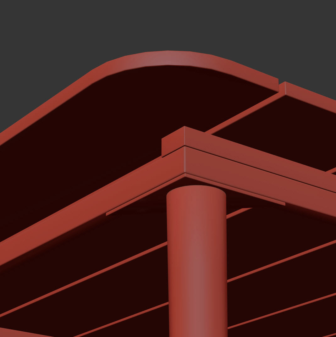 Article Latta beach Sand Dinning table with Rumi chair 3D model_21