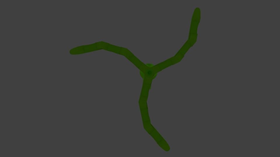 Alien Squid Low-poly 3D model_4