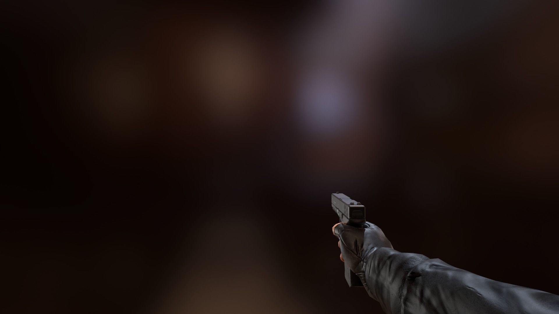 Glock 17 with mount red dot and flashlight and laser combo Low-poly 3D model_10