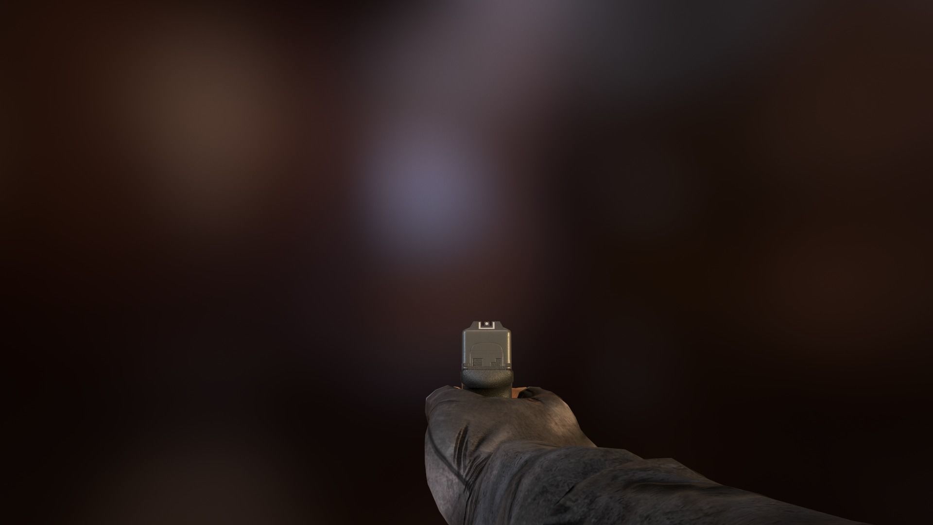 Glock 17 with mount red dot and flashlight and laser combo Low-poly 3D model_15