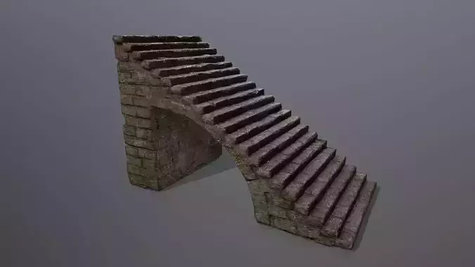stairs brick wall