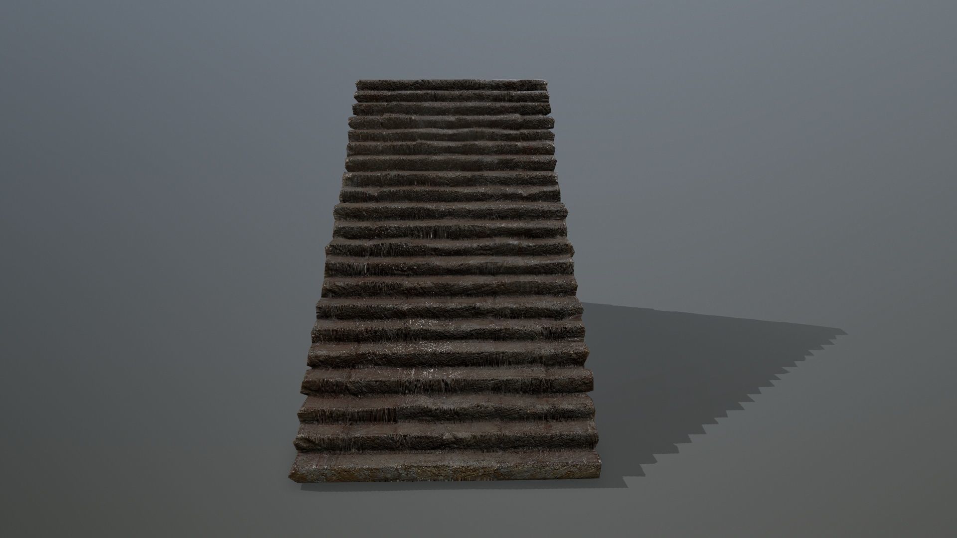 stairs brick wall Low-poly 3D model_7