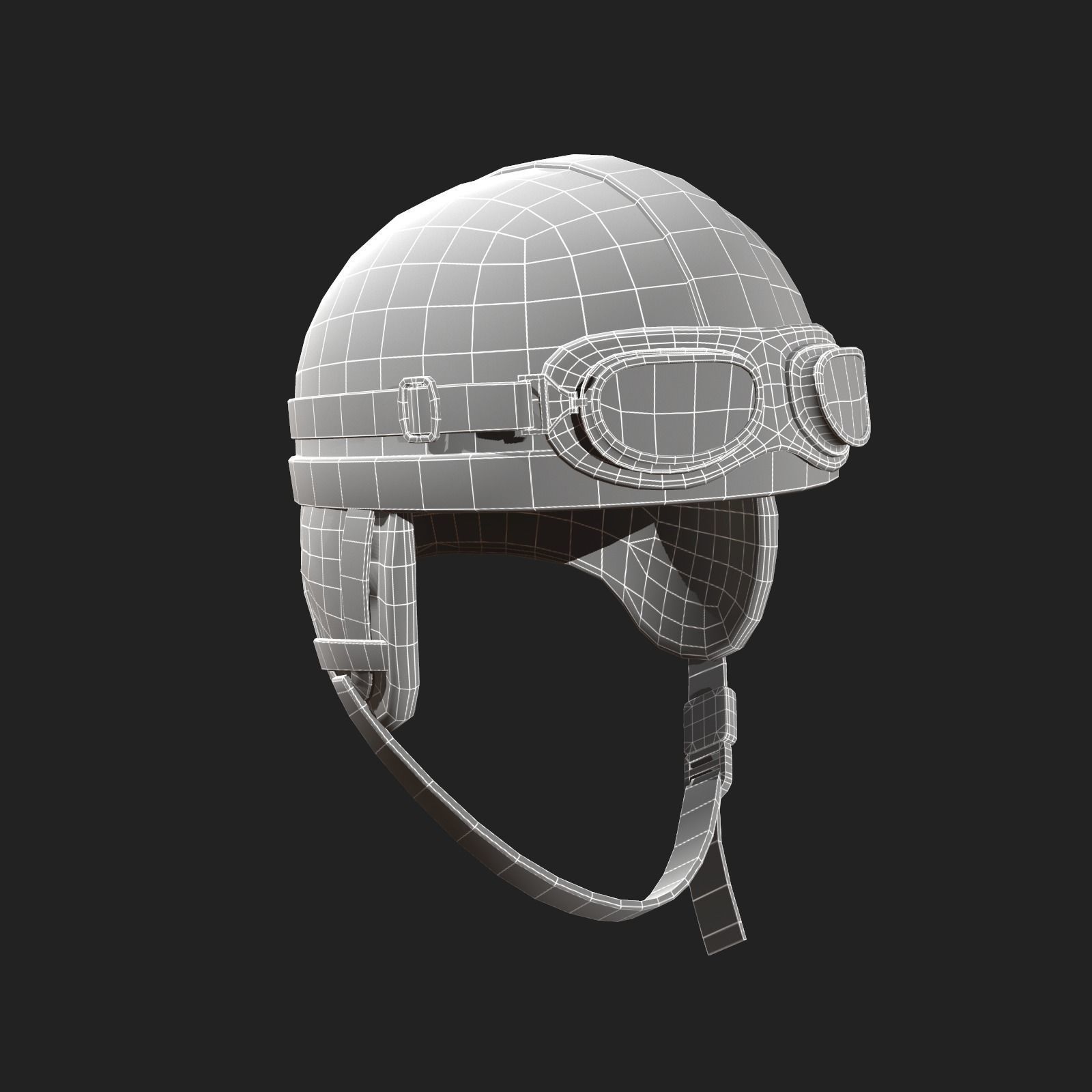 Helmet scifi military low poly Low-poly 3D model_5