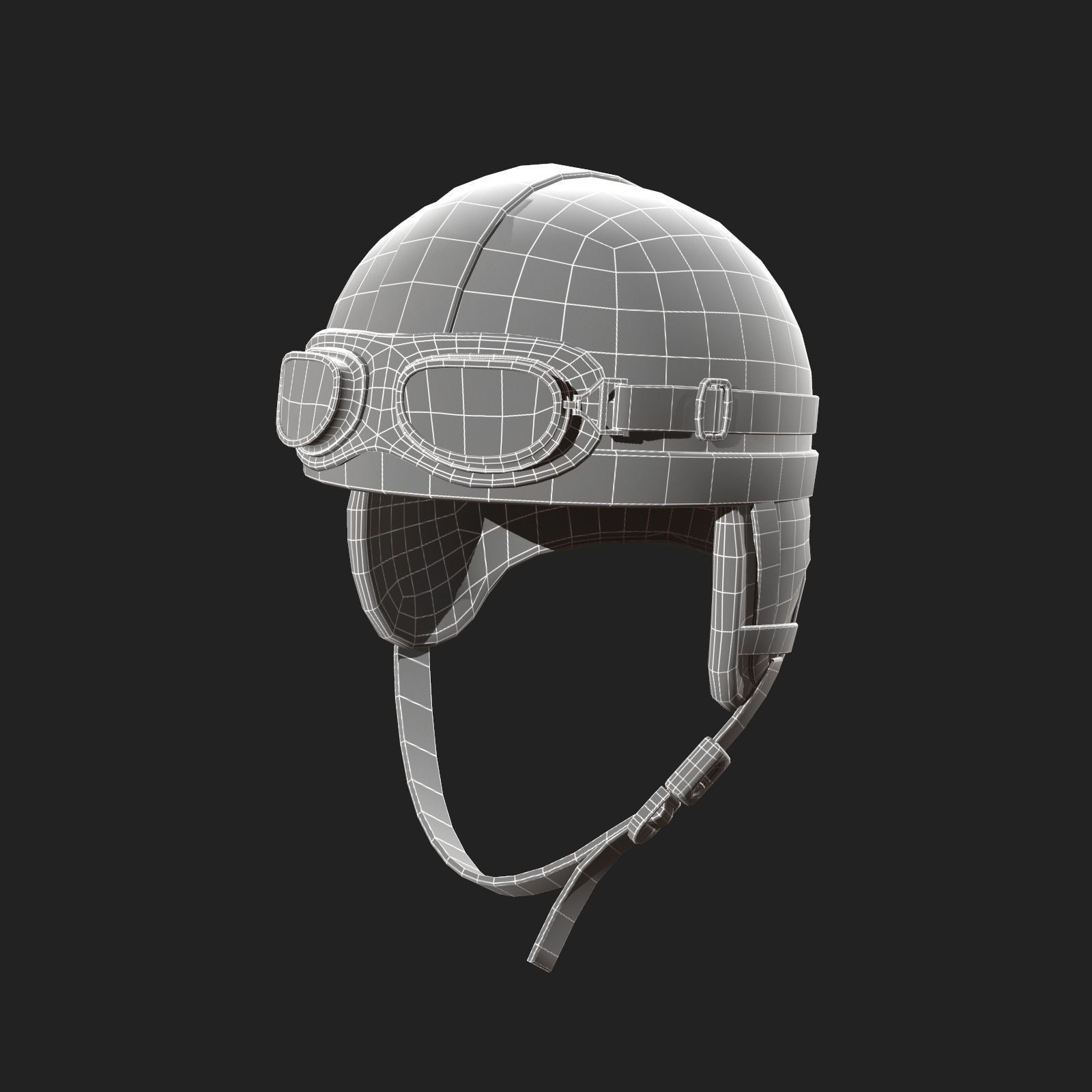 Helmet scifi military low poly Low-poly 3D model_6