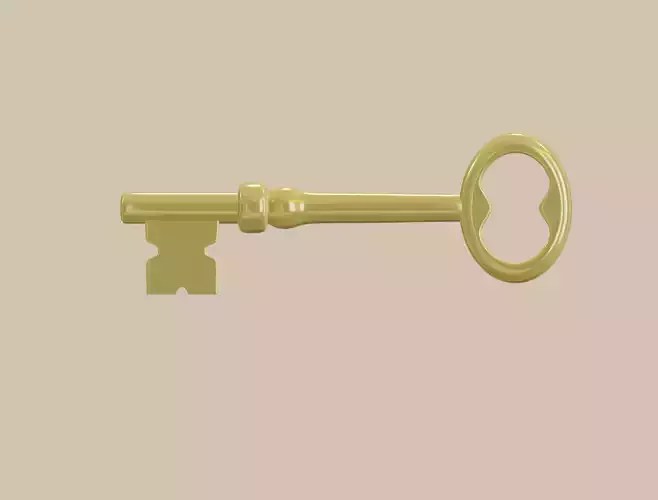 Key Low Poly 3D model