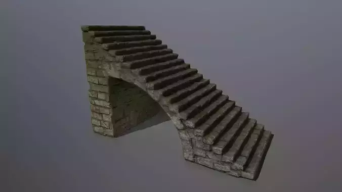 stairs brick wall