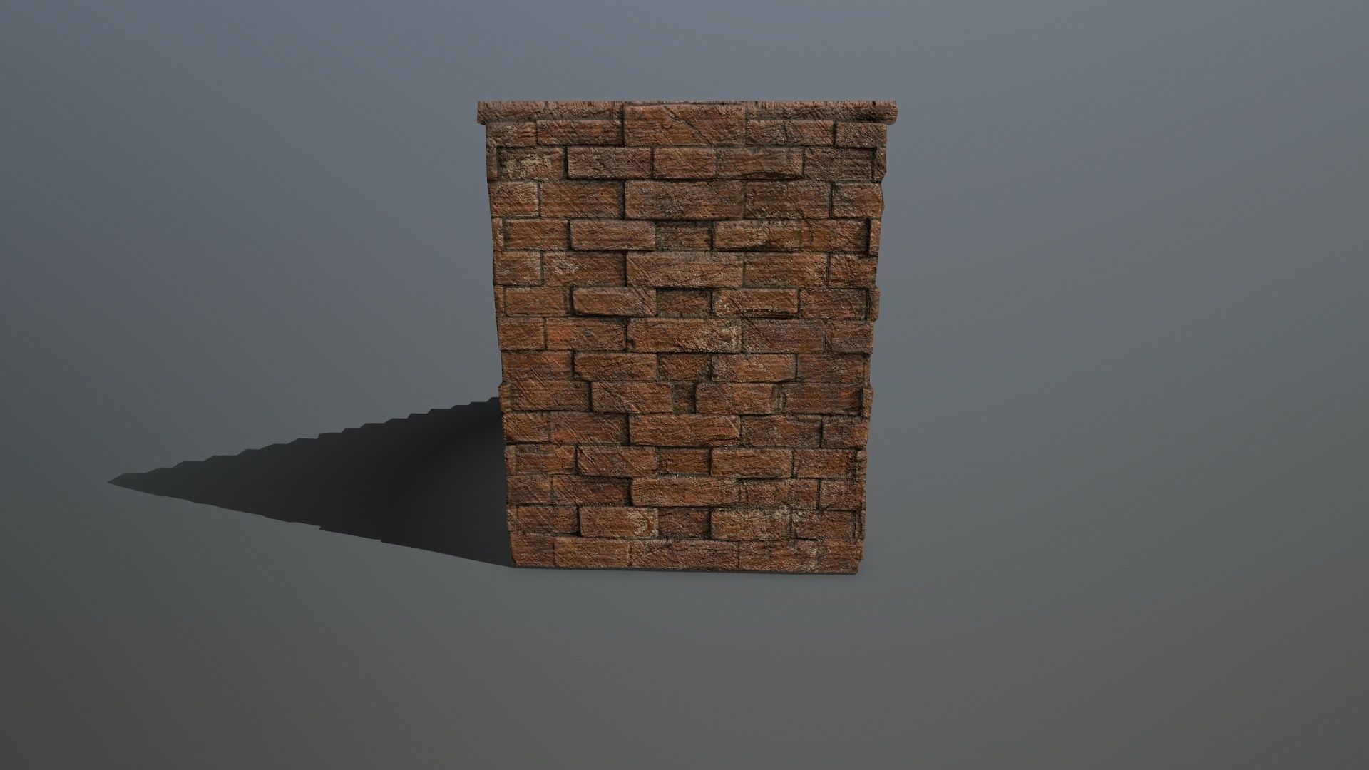 stairs brick arch Low-poly 3D model_3