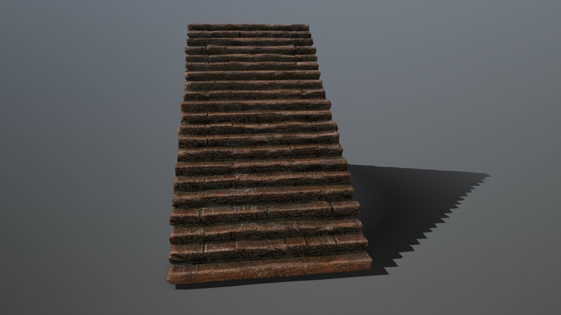 stairs brick arch Low-poly 3D model_7