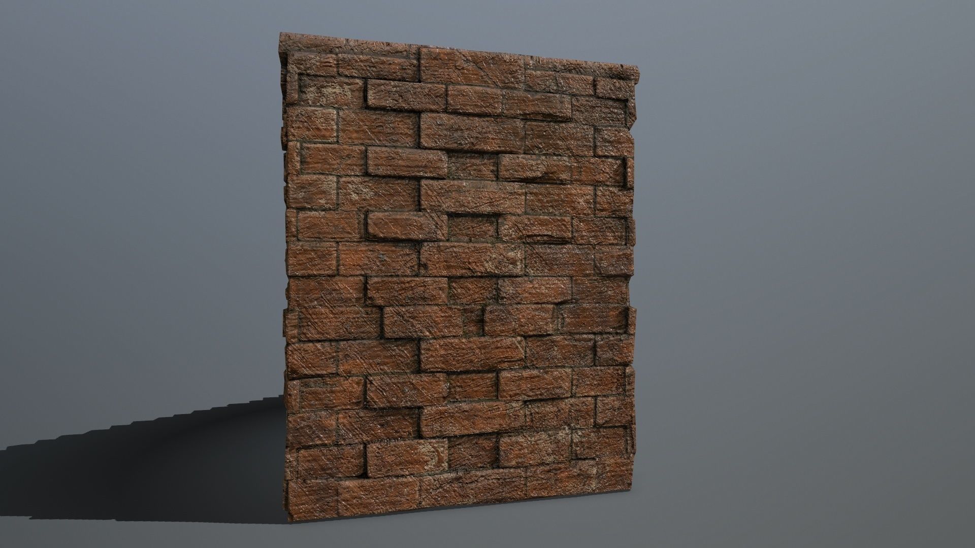 stairs brick arch Low-poly 3D model_10