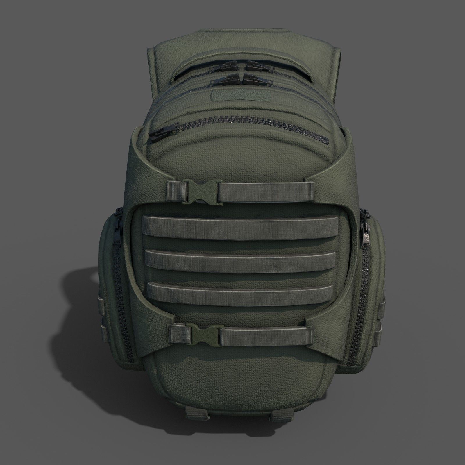 Human Backpack military Scifi  Low-poly 3D model_1