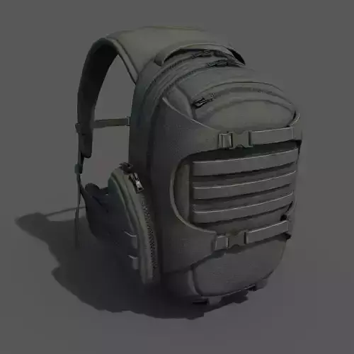 Human Backpack military Scifi  Low-poly 3D model