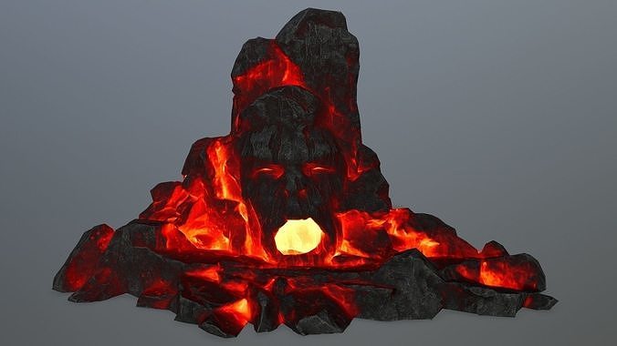 rock gate Low-poly 3D model