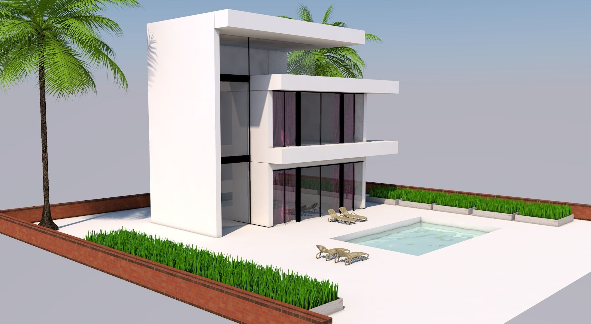 A Modern House 3D model_1