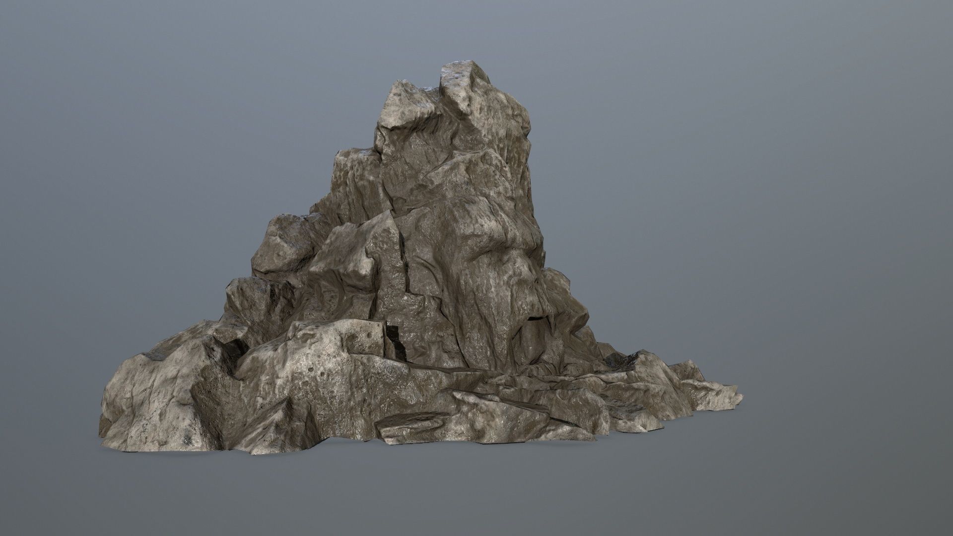 rock gate Low-poly 3D model_2