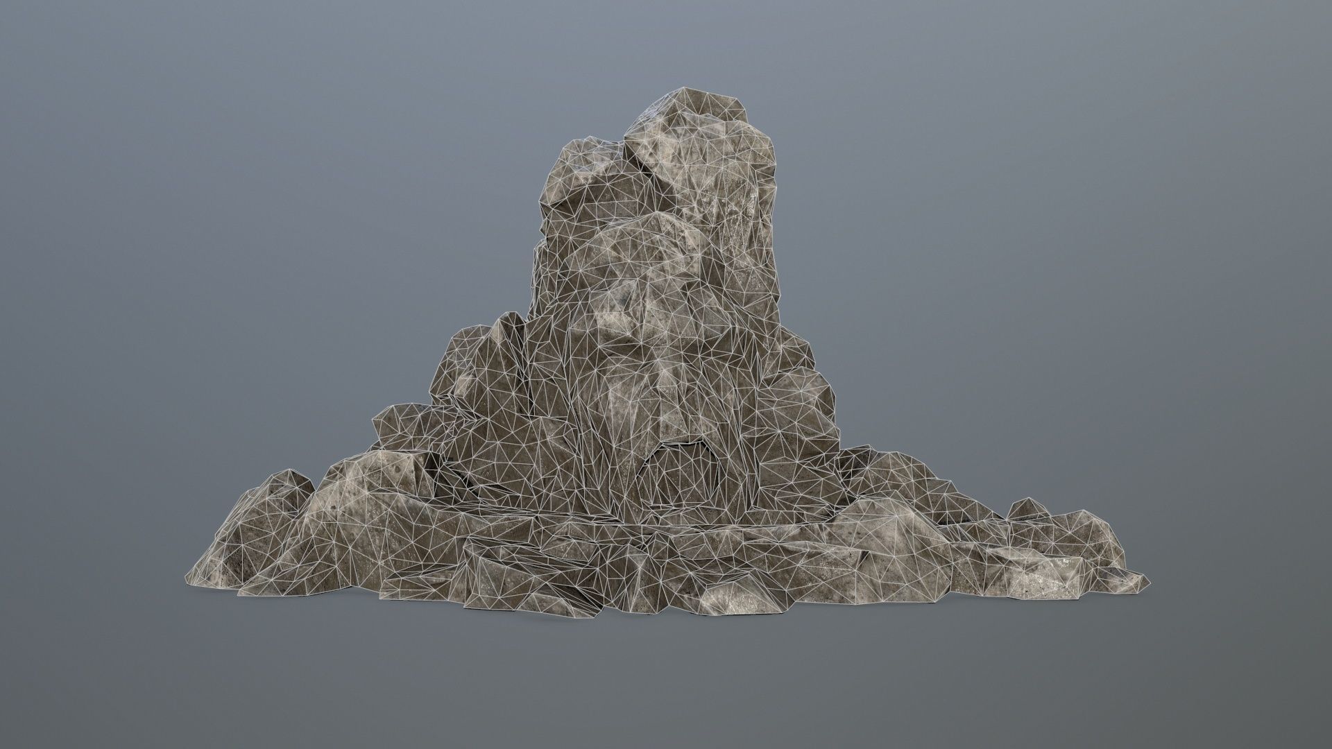 rock gate Low-poly 3D model_9