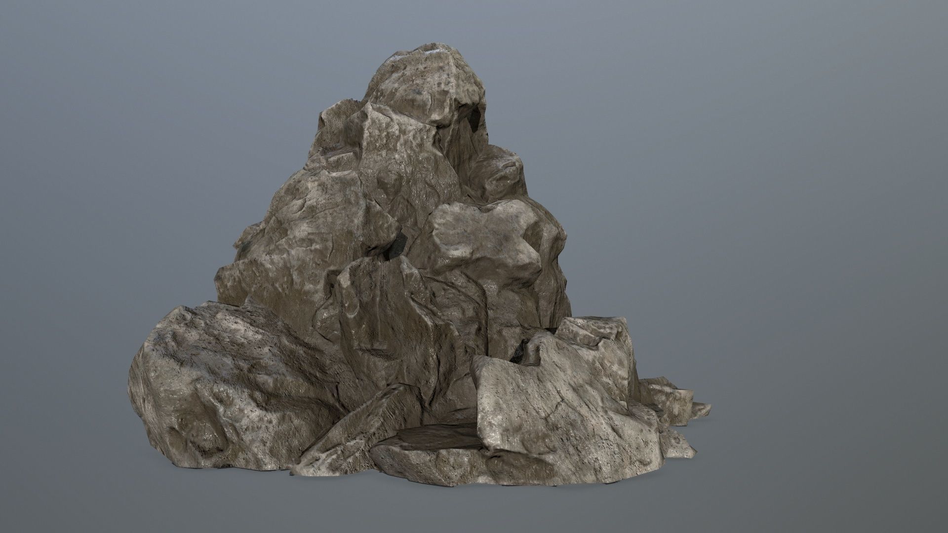 rock gate Low-poly 3D model_3