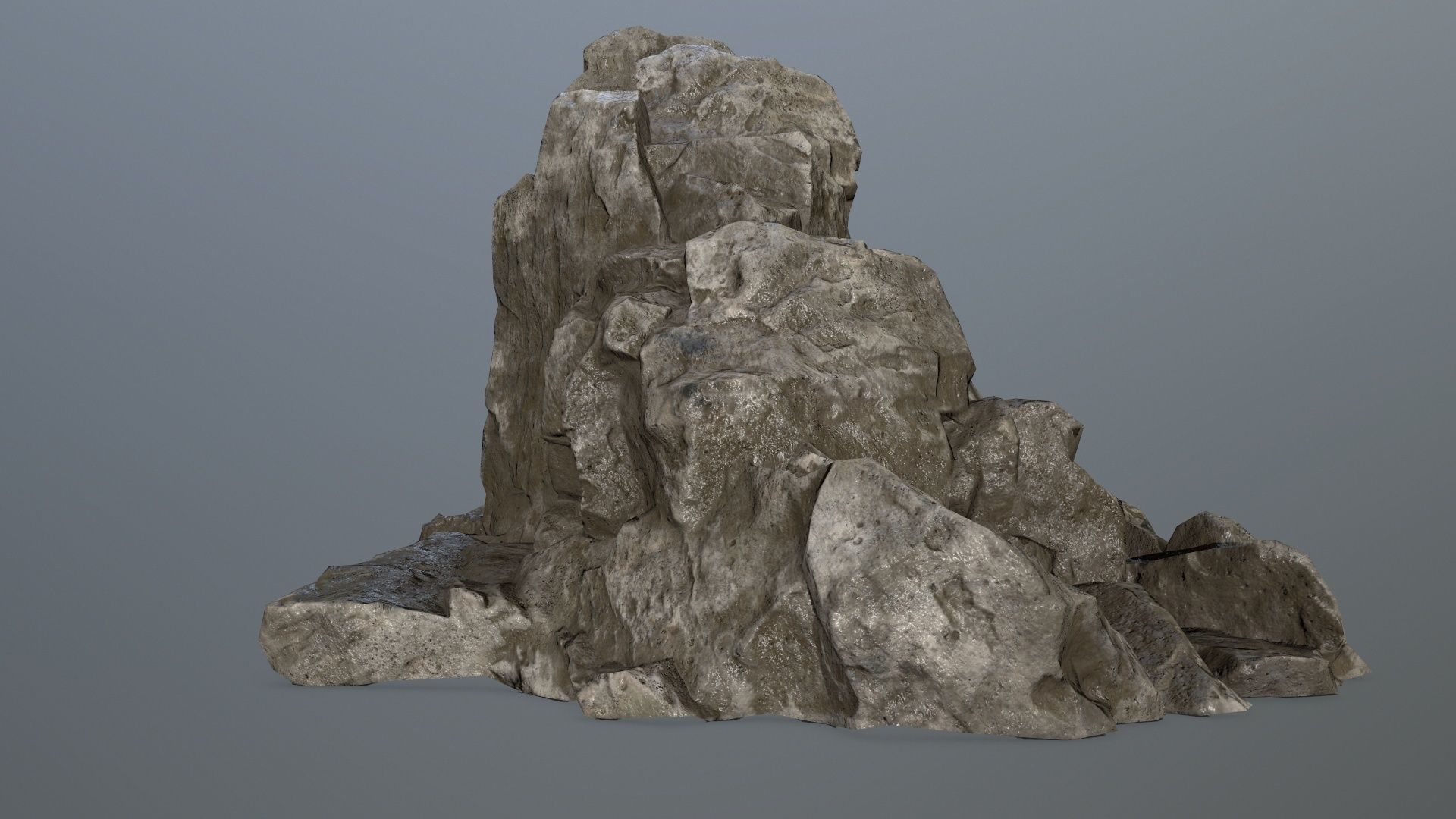 rock gate Low-poly 3D model_4